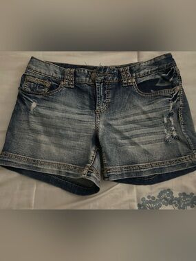 Maurices Faded Blue Denim Shorts